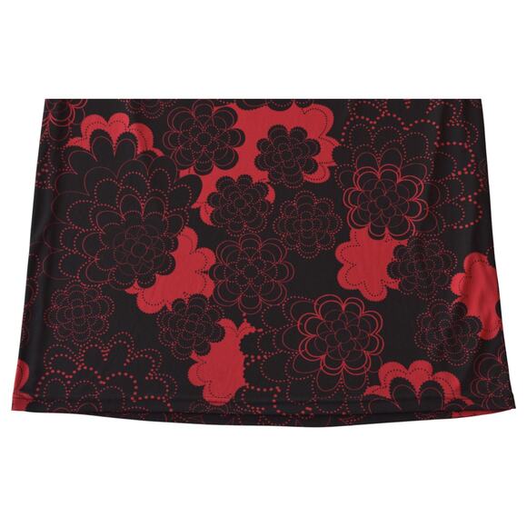 Y2K Red & Black Floral Backless Halter Dress -Size Large - Picture 4 of 7